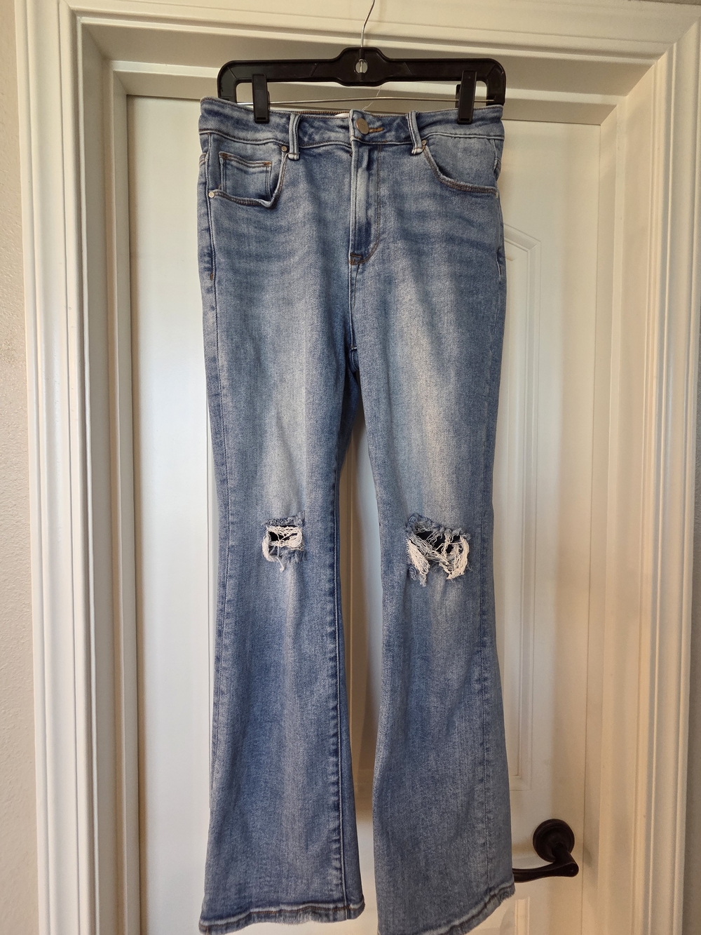 Freckled Poppy By Risen Distressed Straight Leg Jeans 11